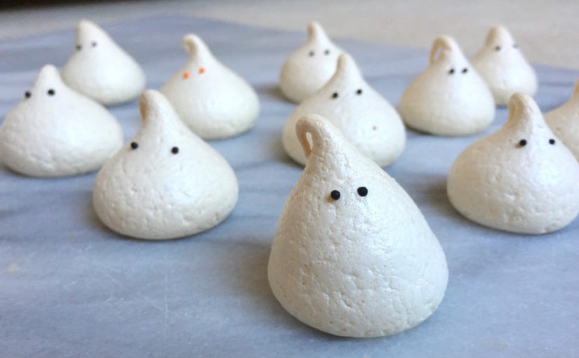 Spooky Ghost Meringue Cookies 3 Ways